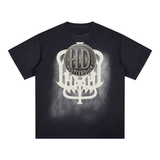 Square Patch Monkey Washed T-Shirt