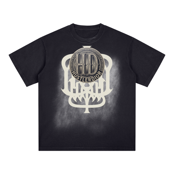 Square Patch Monkey Washed T-Shirt