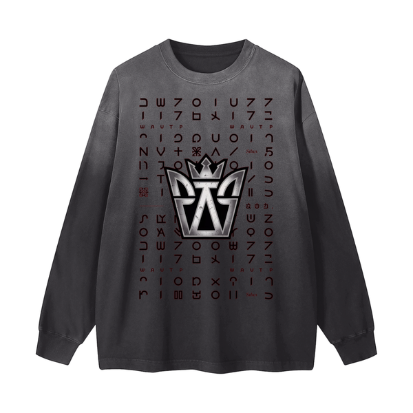 Gradient Washed Long Sleeve T-Shirt