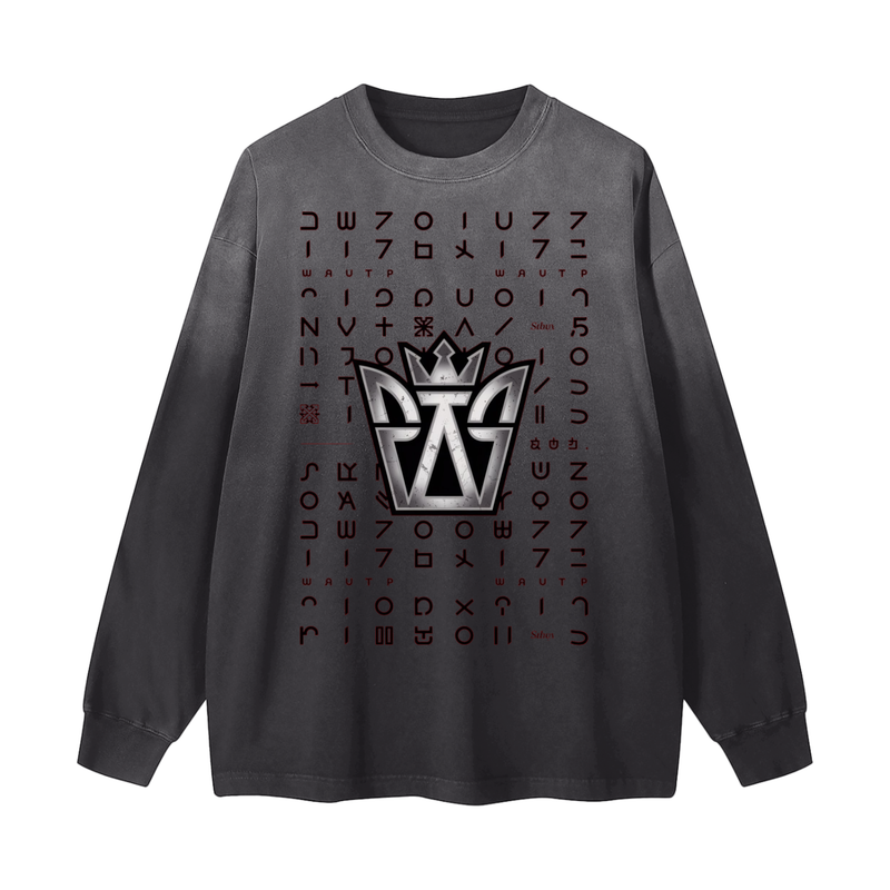 Gradient Washed Long Sleeve T-Shirt