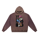 Vintage Washed Gradient Fleece Hoodie