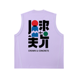 Crown & Concrete Contrast Panel Cooling Performance Tank - LavenderCooling Performance Top