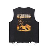 Snow Washed Raw-Hem Tank Top
