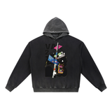 Vintage Washed Gradient Fleece Hoodie