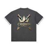 Contrast Cuff Cuffed T-Shirt