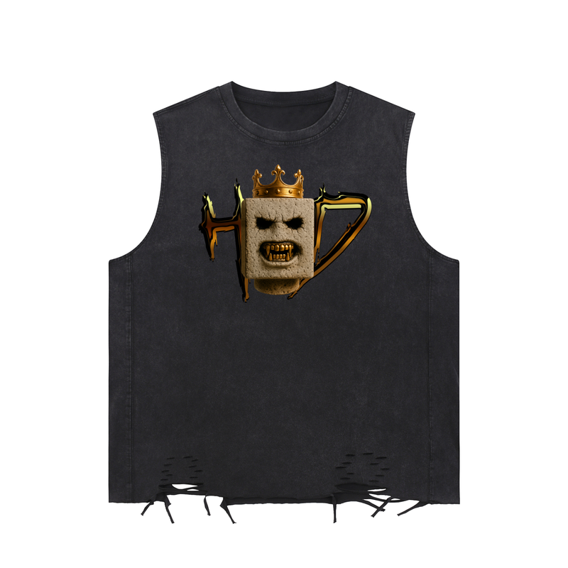 Snow Washed Raw-Hem Tank Top