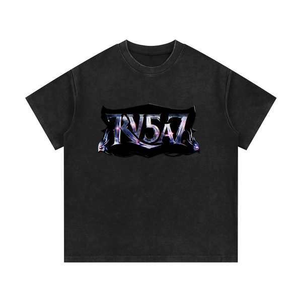 Mineral Wash Waffle Knit T-Shirt
