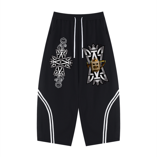 Unisex Wide Leg Piping Sweatpants