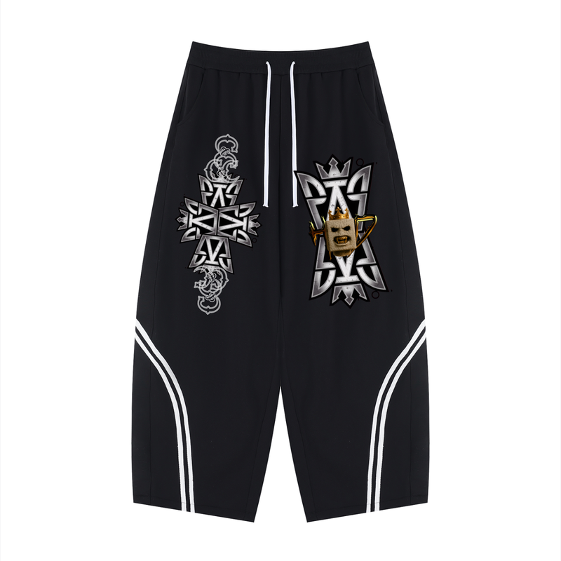 Unisex Wide Leg Piping Sweatpants