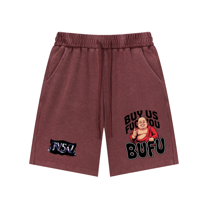 Mineral Wash Waffle Knit Shorts