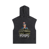 Snow Washed Boxy Hooded Tank Top