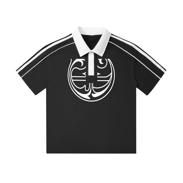 Contrast Collar Short-Sleeve Polo Shirt