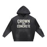 Vintage Washed Frayed Fleece Hoodie